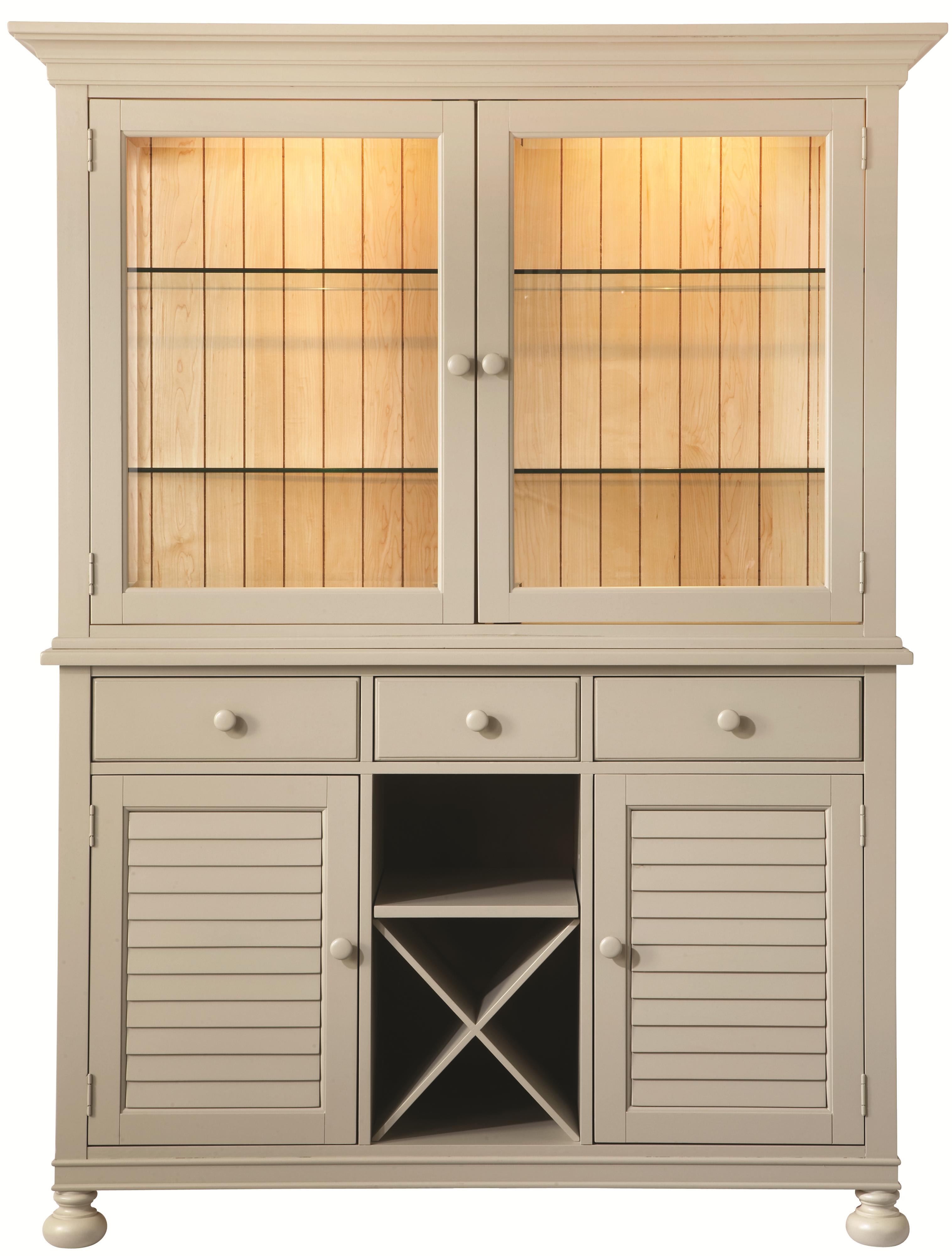 Bassett Custom Dining 4469 China and Hutch with Center Wine Rack